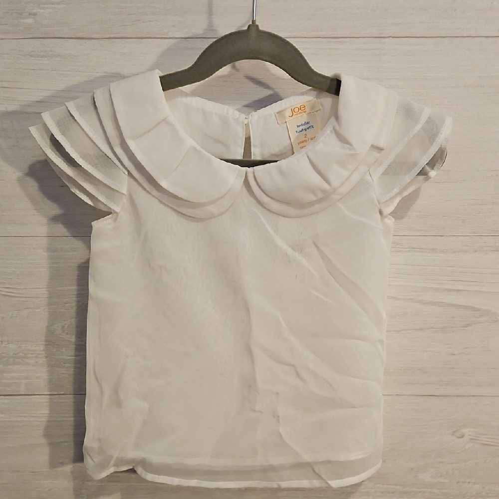Joe Fresh Sheer White Blouse with Collar